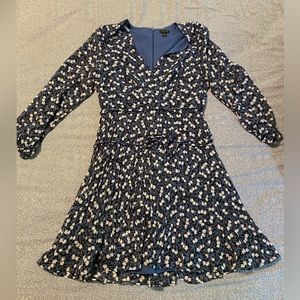 Ann Taylor Faux Wrap Floral Mini Dress